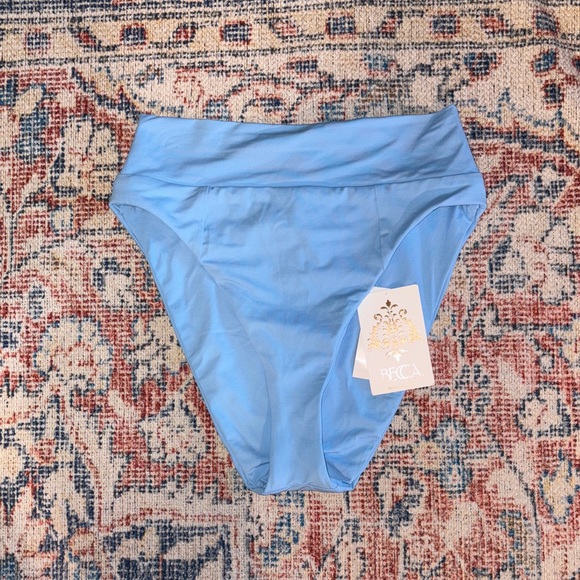 BECCA Other - Becca Rebecca Virtue Tanya French Cut High Leg Bikini Bottoms Sky Blue SZ S NWT